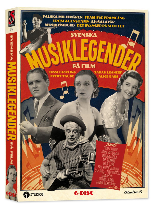 Omslag av Svenska musiklegender (6-disc) (DVD)